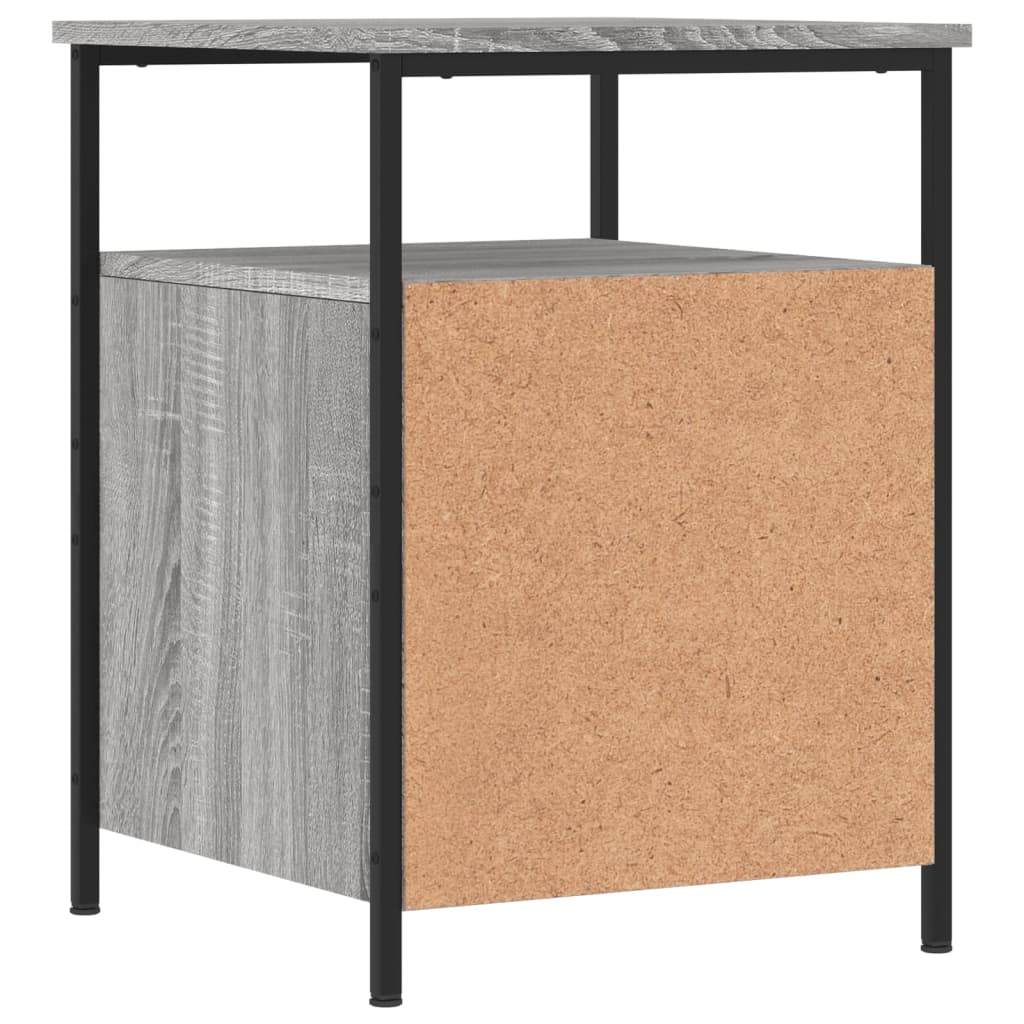 Comodini 2 pz Grigio Sonoma 44x45x60 cm in Legno Multistrato