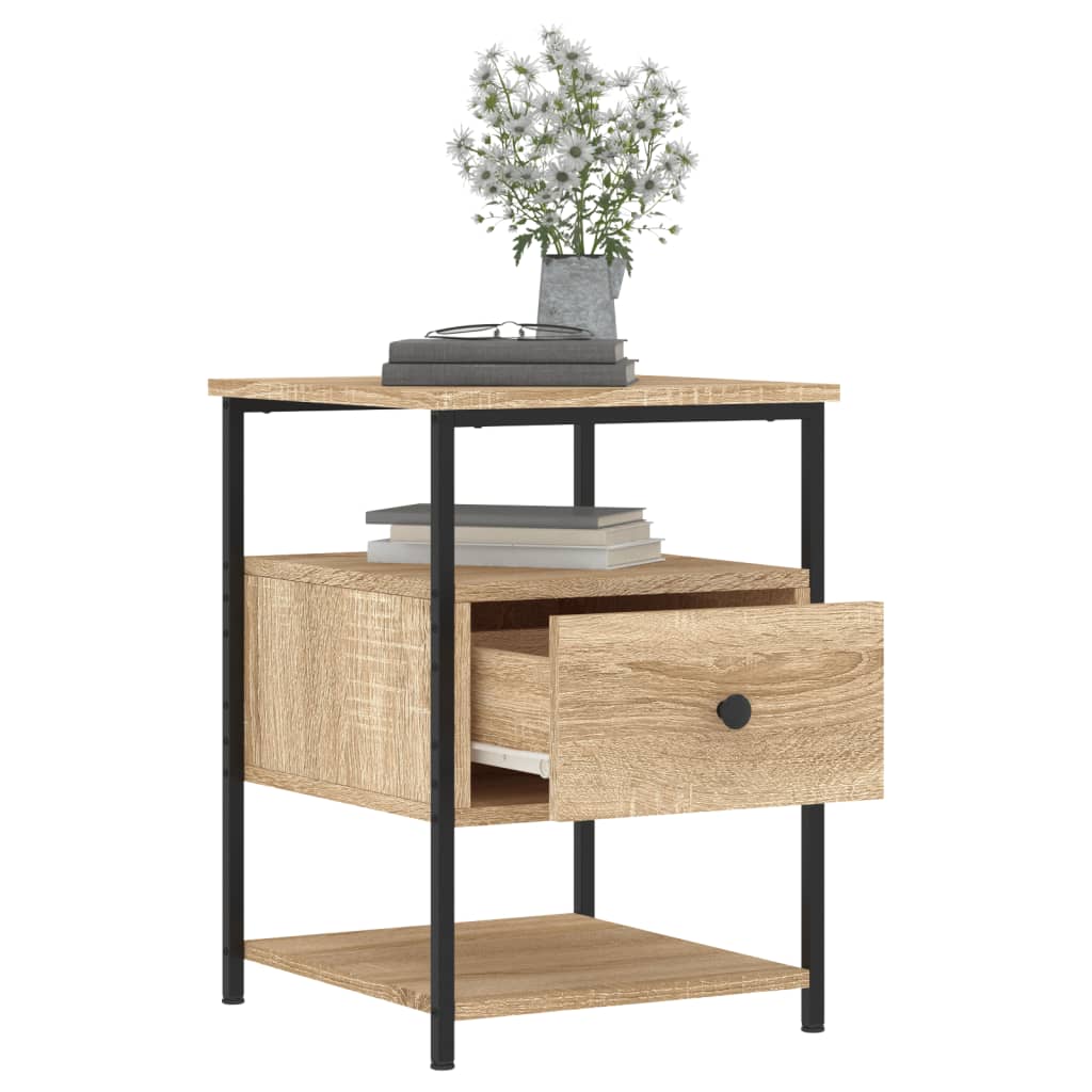 Comodini 2 pz Rovere Sonoma 40x42x56 cm in Legno Multistrato