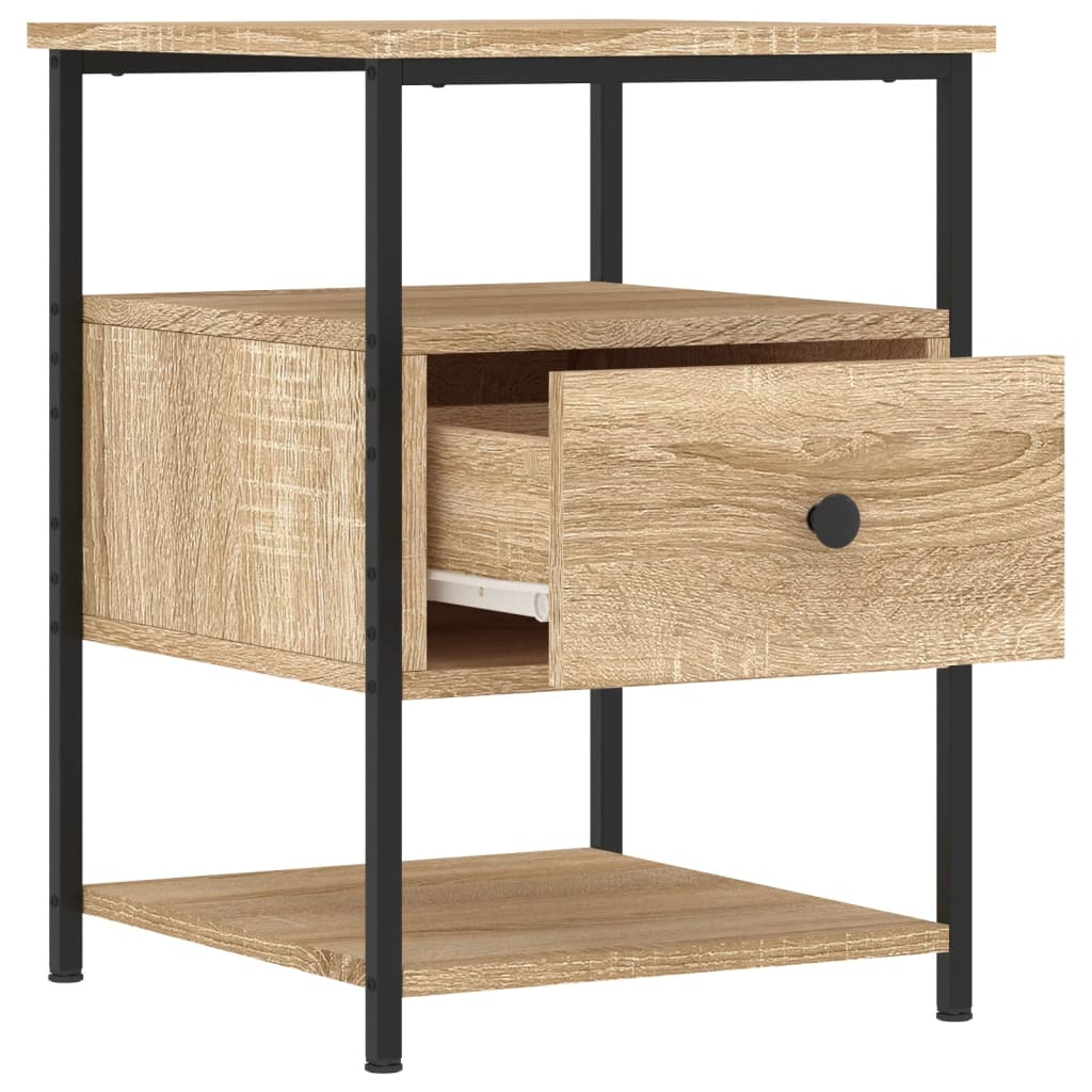 Comodini 2 pz Rovere Sonoma 40x42x56 cm in Legno Multistrato