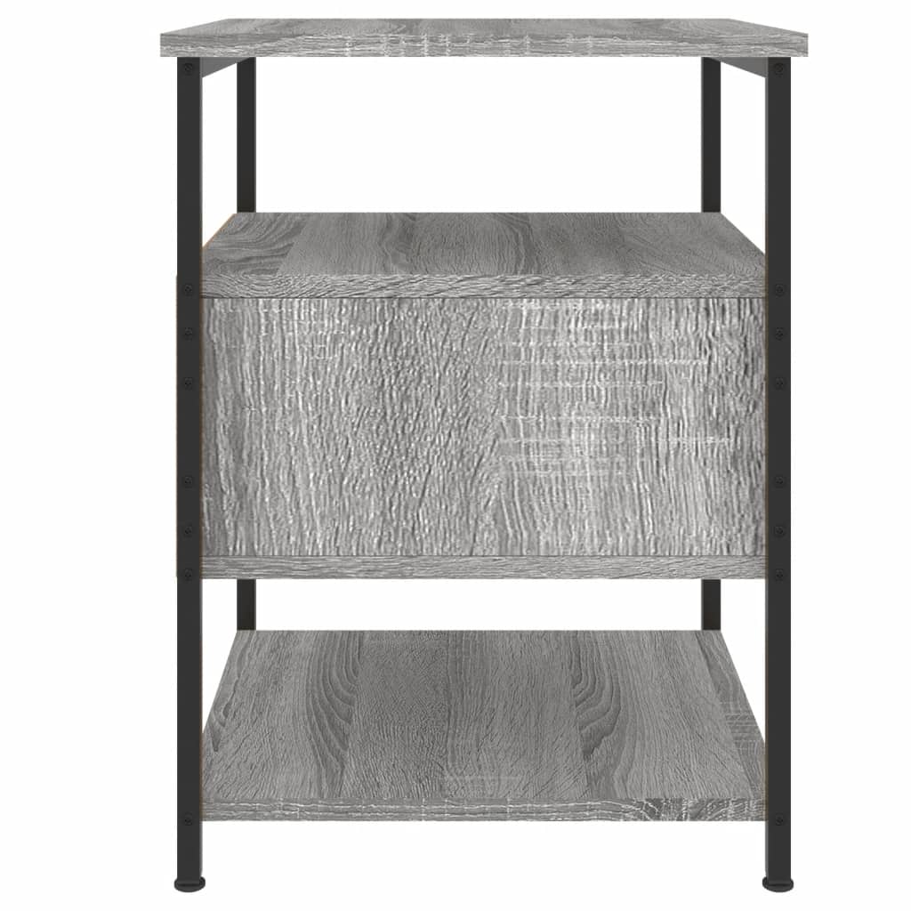Comodino Grigio Sonoma 40x42x56 cm in Legno Multistrato
