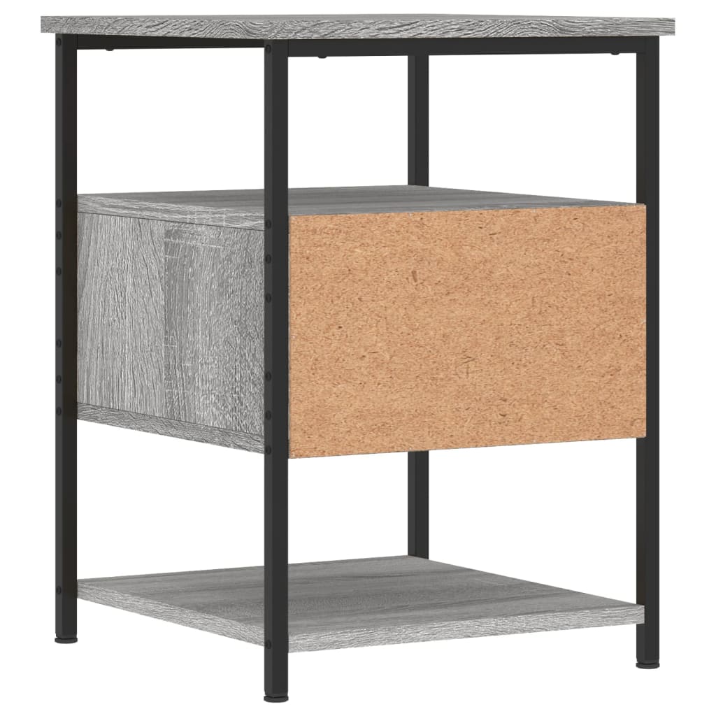 Comodino Grigio Sonoma 40x42x56 cm in Legno Multistrato