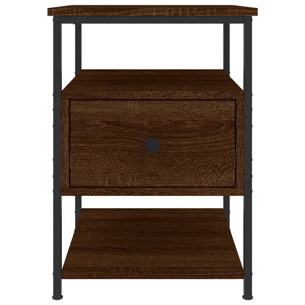 Comodini 2 pz Rovere Marrone 40x42x56 cm in Legno Multistrato