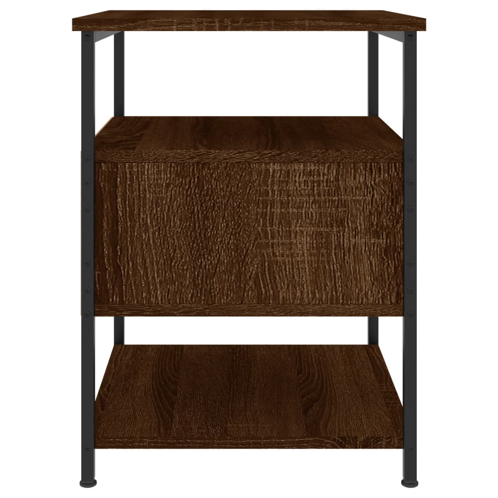 Comodini 2 pz Rovere Marrone 40x42x56 cm in Legno Multistrato