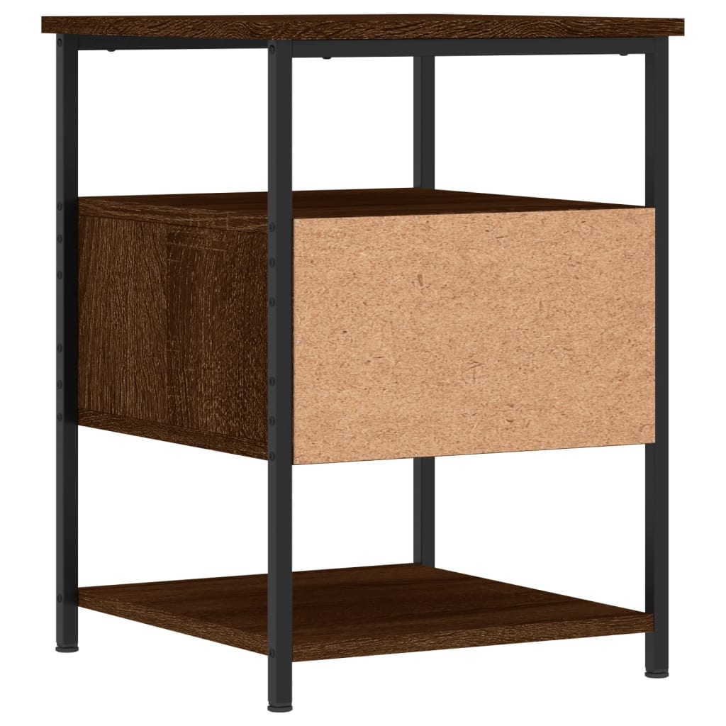 Comodini 2 pz Rovere Marrone 40x42x56 cm in Legno Multistrato