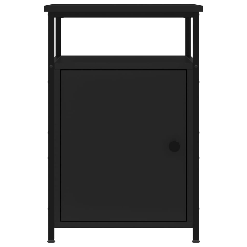 Comodini 2 pz Neri 40x42x60 cm in Legno Multistrato