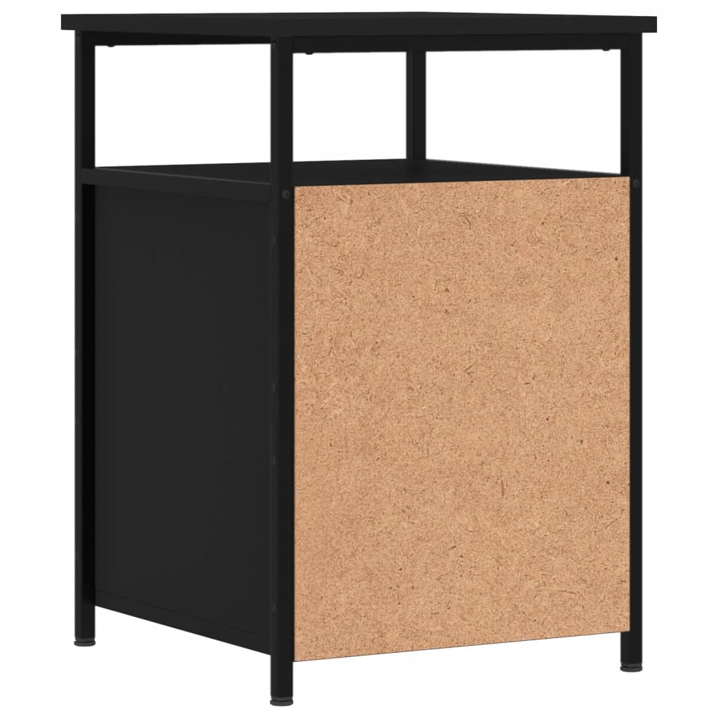 Comodini 2 pz Neri 40x42x60 cm in Legno Multistrato
