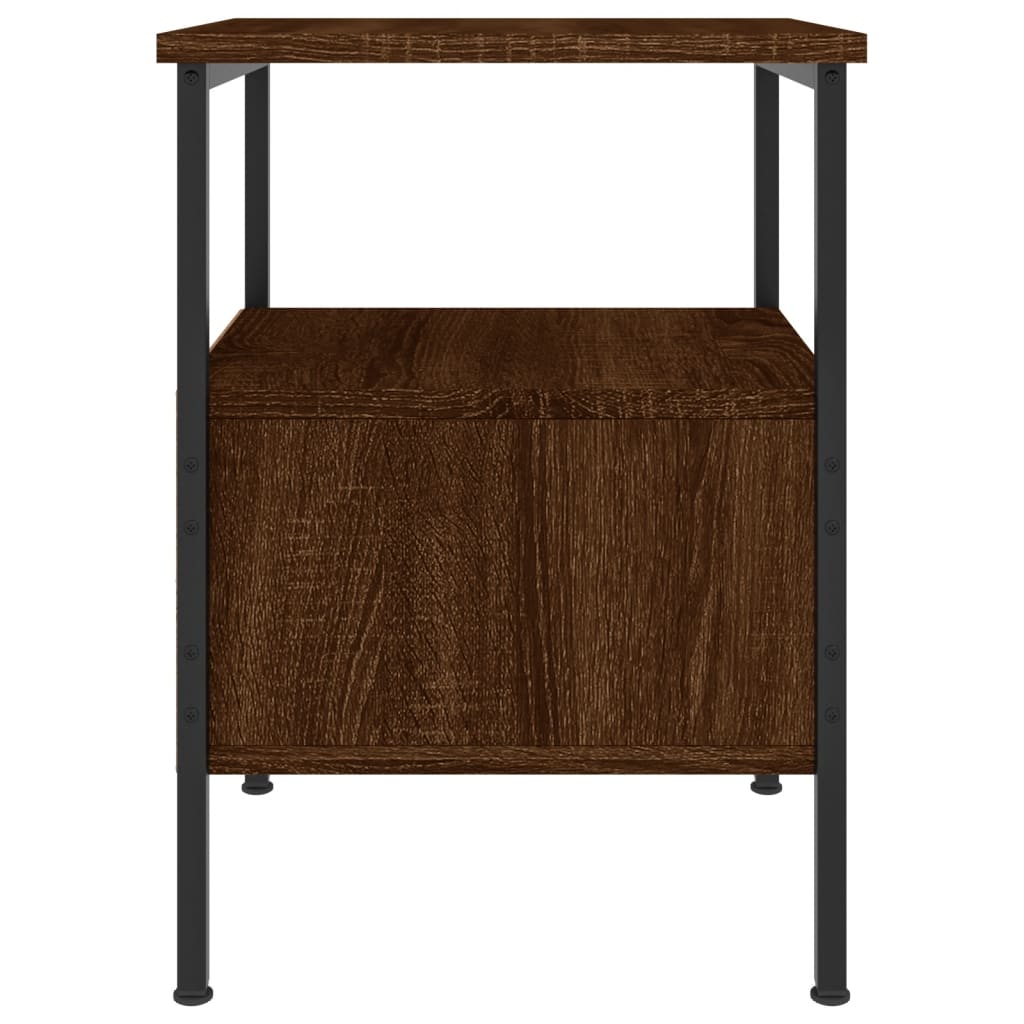 Comodino Rovere Marrone 34x35,5x50 cm in Legno Multistrato - homemem39
