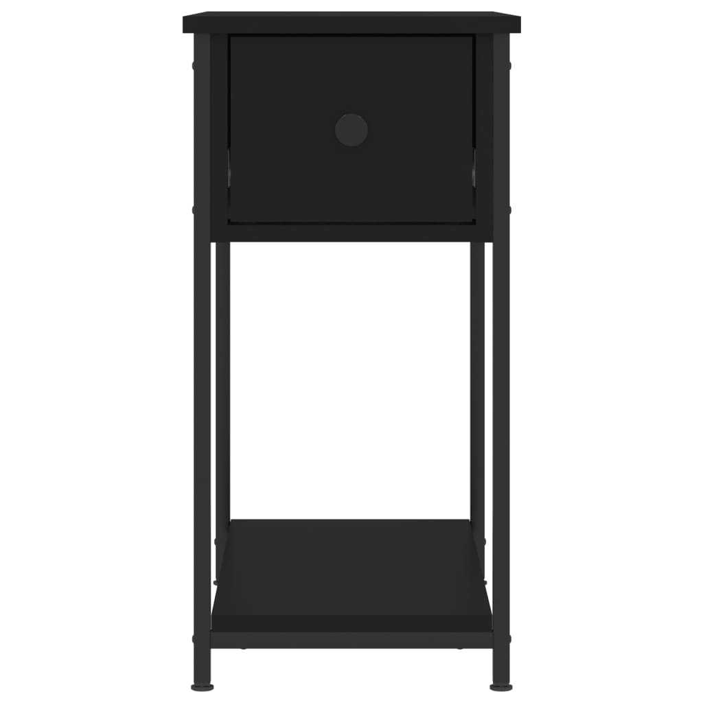 Comodini 2 pz Neri 30x60x60 cm in Legno Multistrato