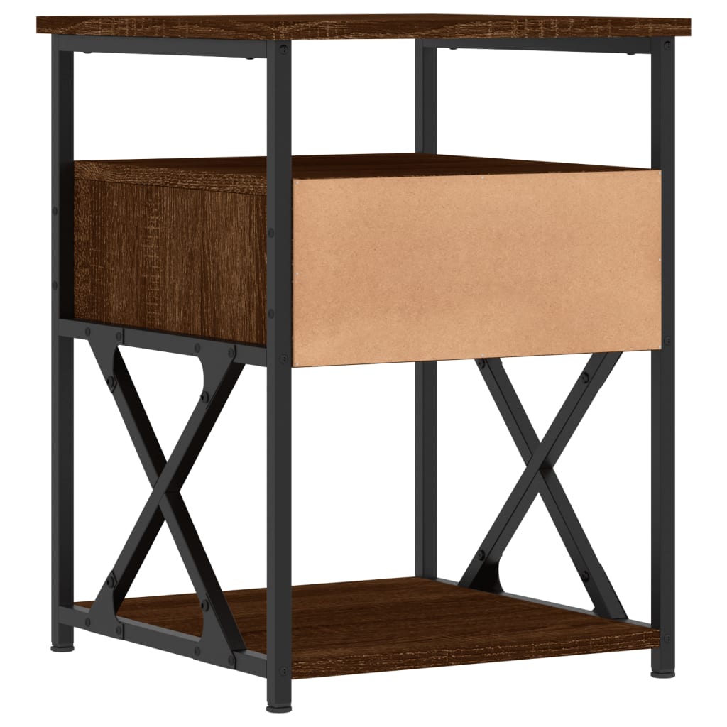 Comodini 2 pz Rovere Marrone 40x42x55 cm in Legno Multistrato