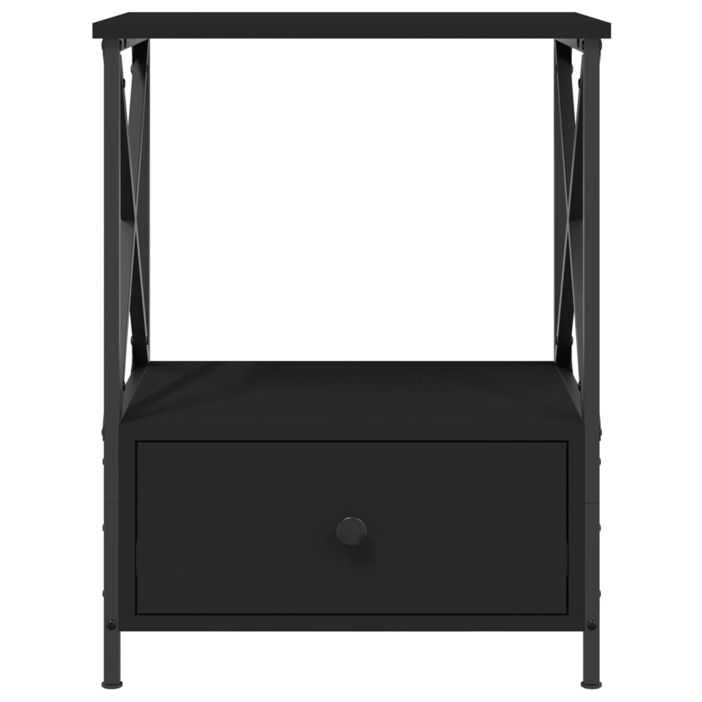Comodini 2 pz Neri 50x41x65 cm in Legno Multistrato