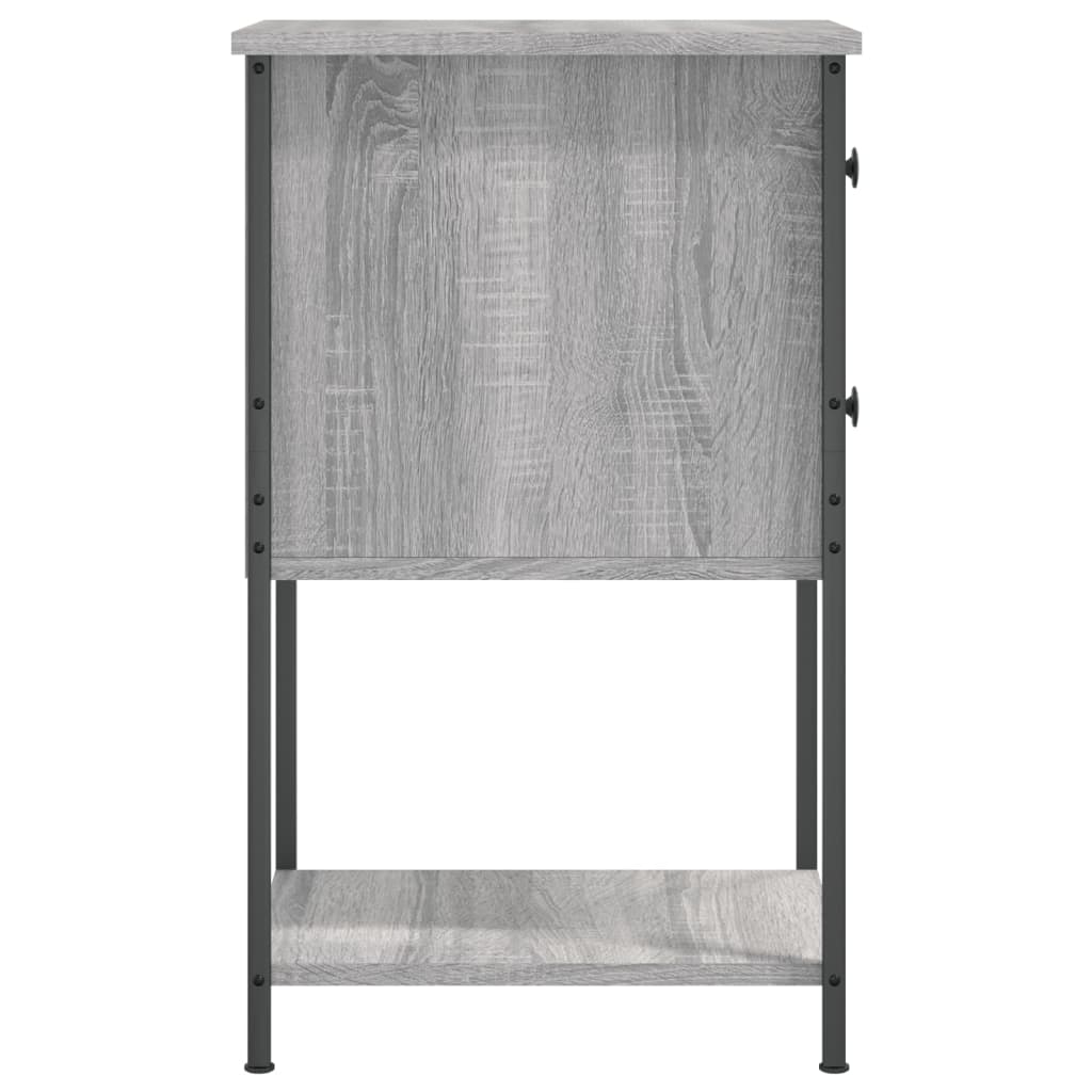 Comodino Grigio Sonoma 32x42x70 cm in Legno Multistrato
