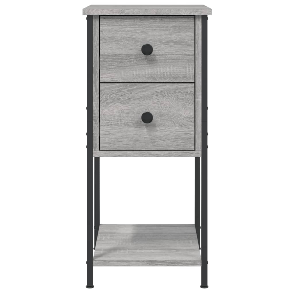 Comodini 2 pz Grigio Sonoma 32x42x70 cm in Legno Multistrato