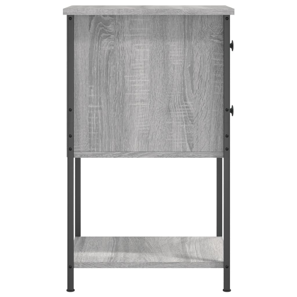 Comodini 2 pz Grigio Sonoma 32x42x70 cm in Legno Multistrato