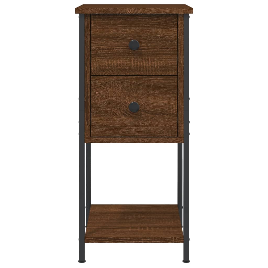 Comodini 2 pz Rovere Marrone 32x42x70 cm in Legno Multistrato