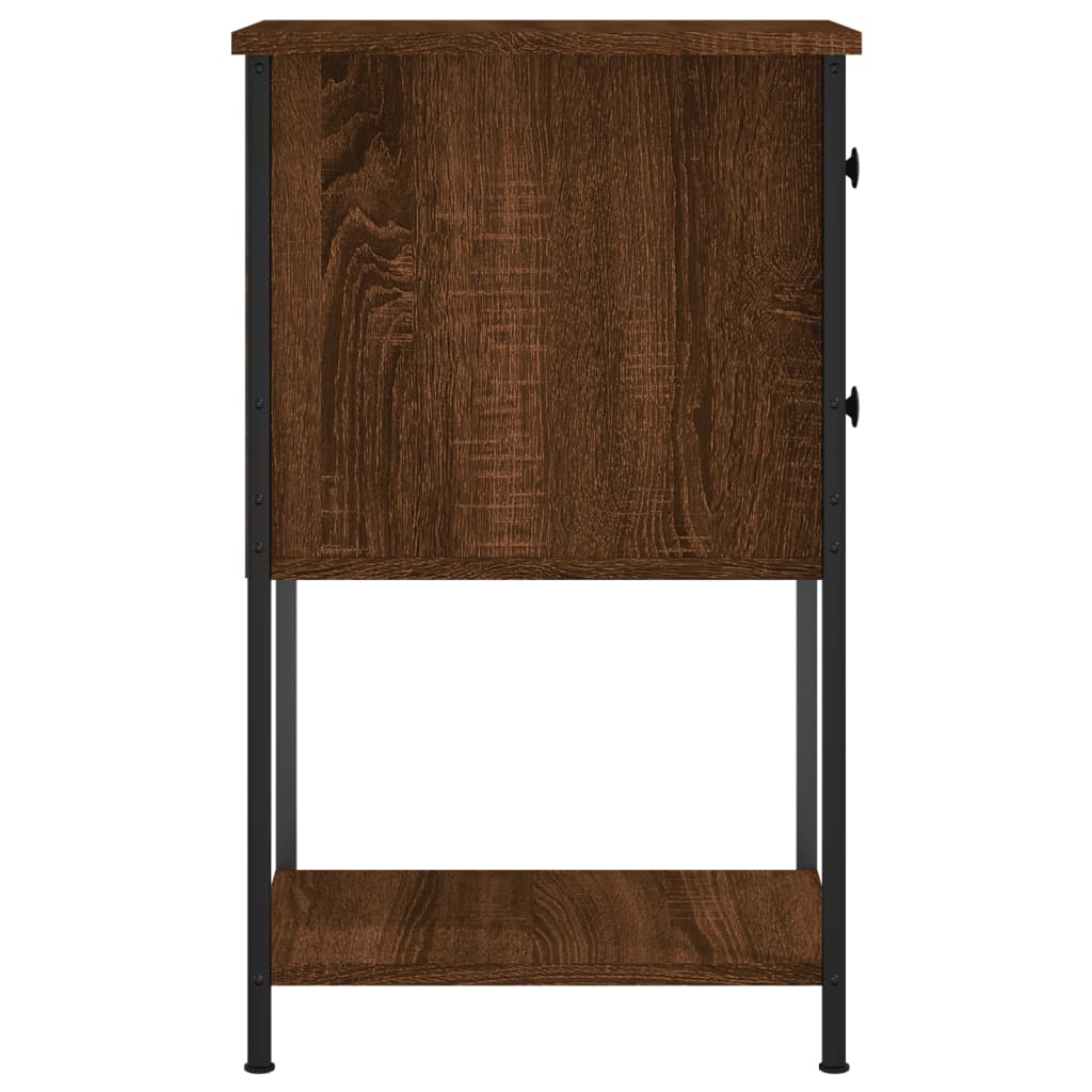 Comodini 2 pz Rovere Marrone 32x42x70 cm in Legno Multistrato