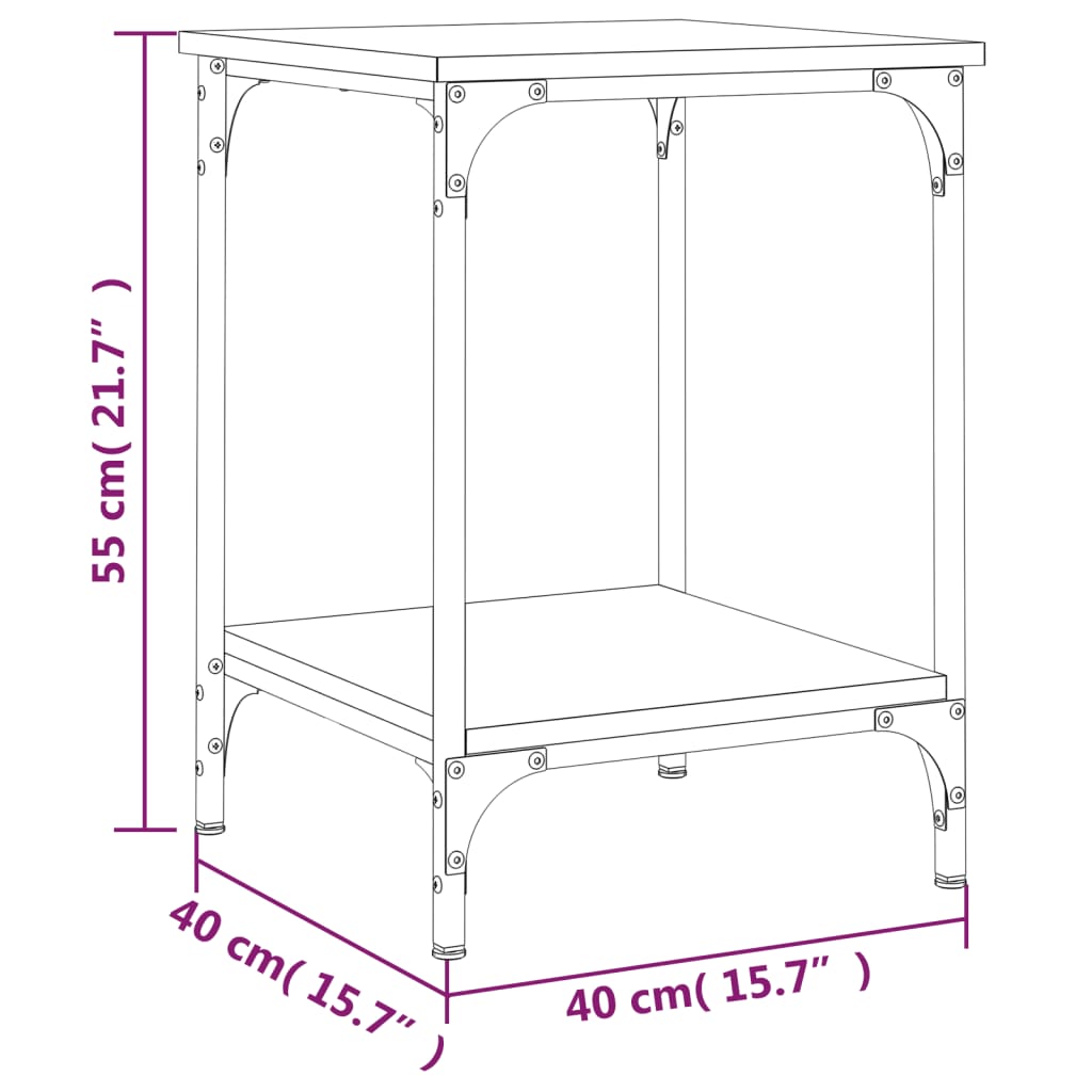 Tavolino da Salotto Rovere Sonoma 40x40x55 cm Legno Multistrato | homemem39