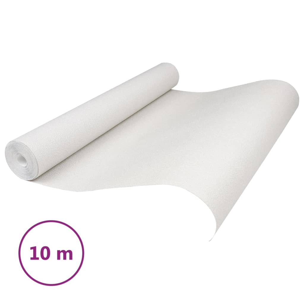 Carta da Parati 3D Bianco Solido 10x0,53m Non Tessuto - homemem39