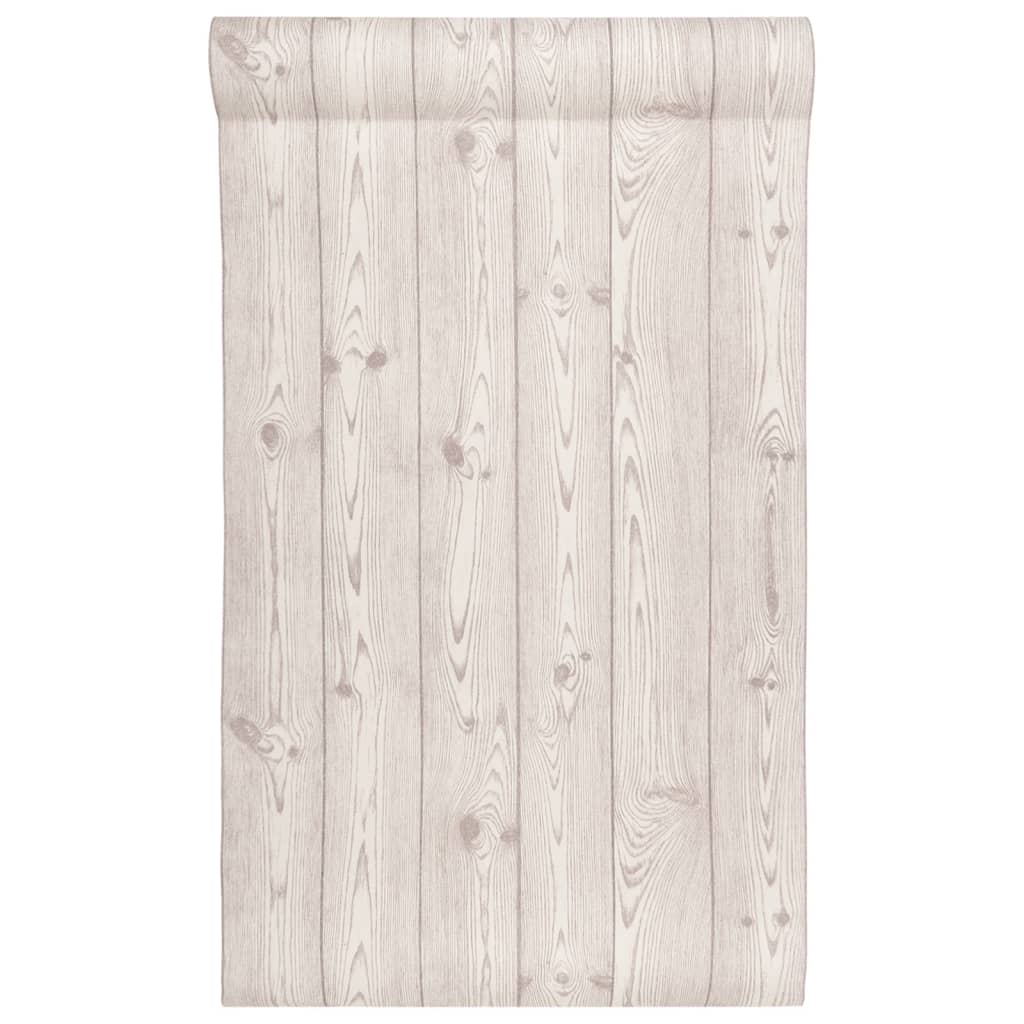 Carta da Parati 3D Motivo Legno Grigio 10x0,53 m Non Tessuto - homemem39