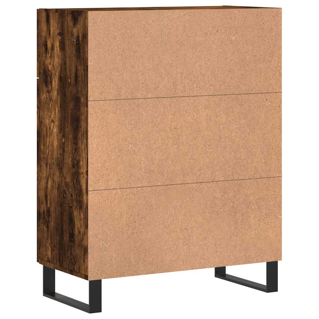 Credenza Rovere Fumo 69,5x34x90 cm in Legno Multistrato | homemem39