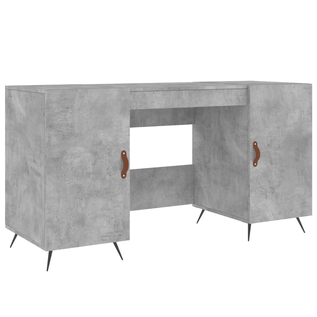 Scrivania Grigio Cemento 140x50x75 cm in Legno Multistrato - homemem39