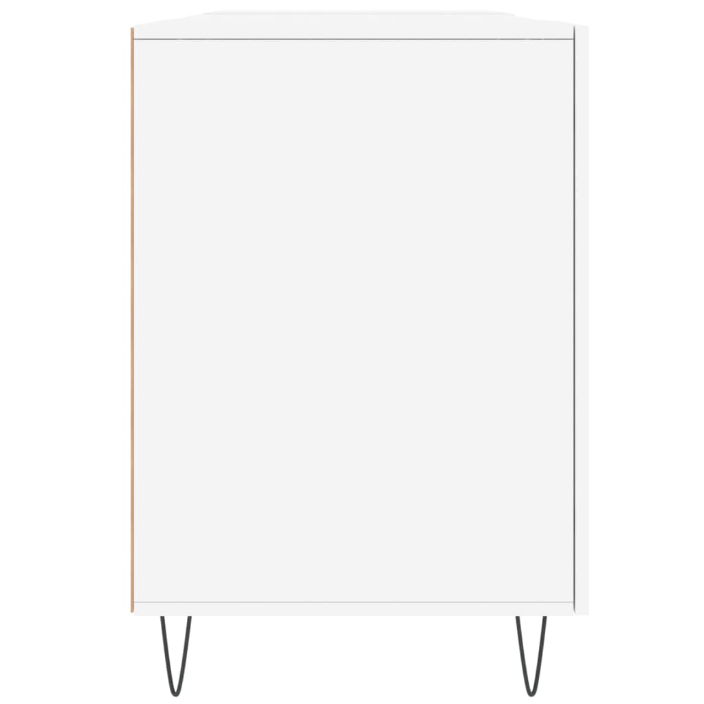 Scrivania Bianca 140x50x75 cm in Legno Multistrato - homemem39