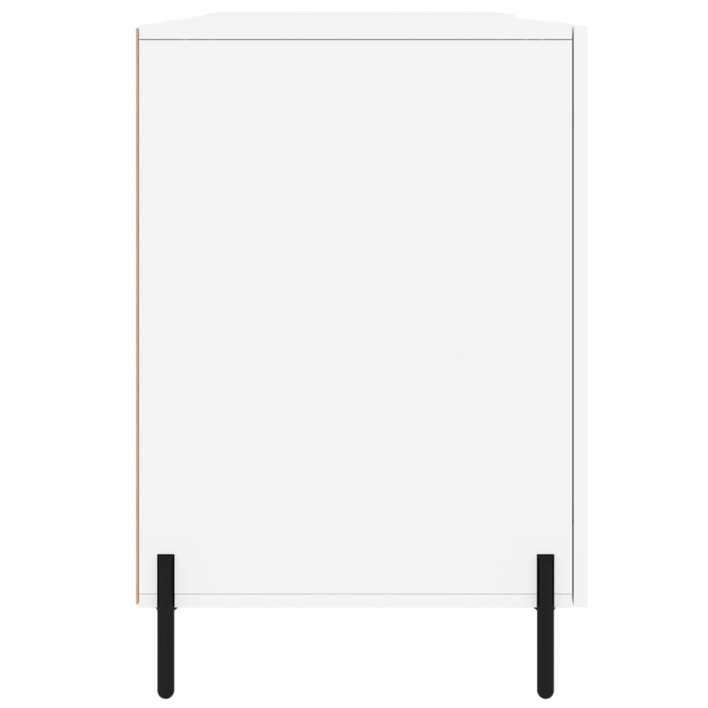 Scrivania Bianca 140x50x75 cm in Legno Multistrato - homemem39
