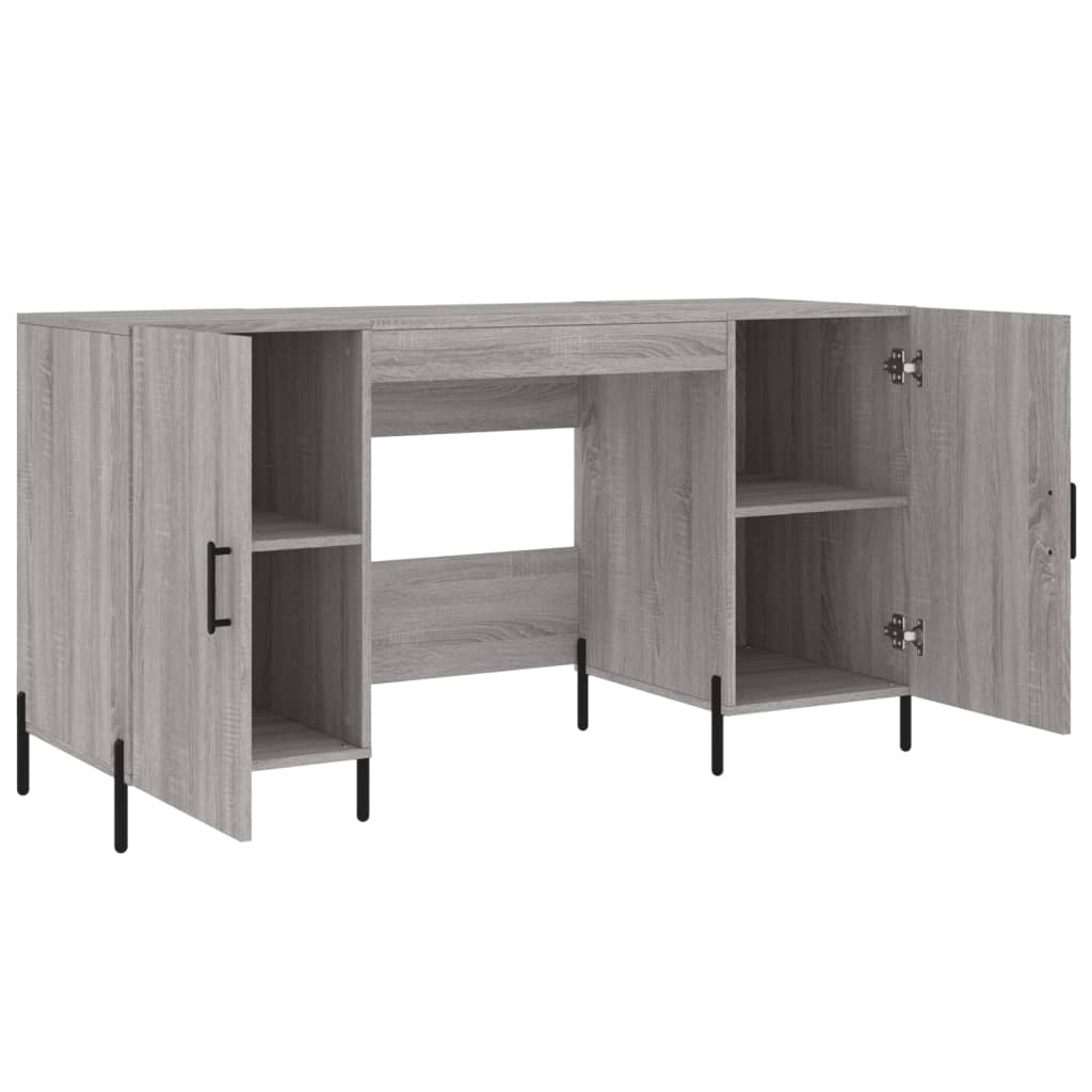 Scrivania Grigio Sonoma 140x50x75 cm in Legno Multistrato - homemem39