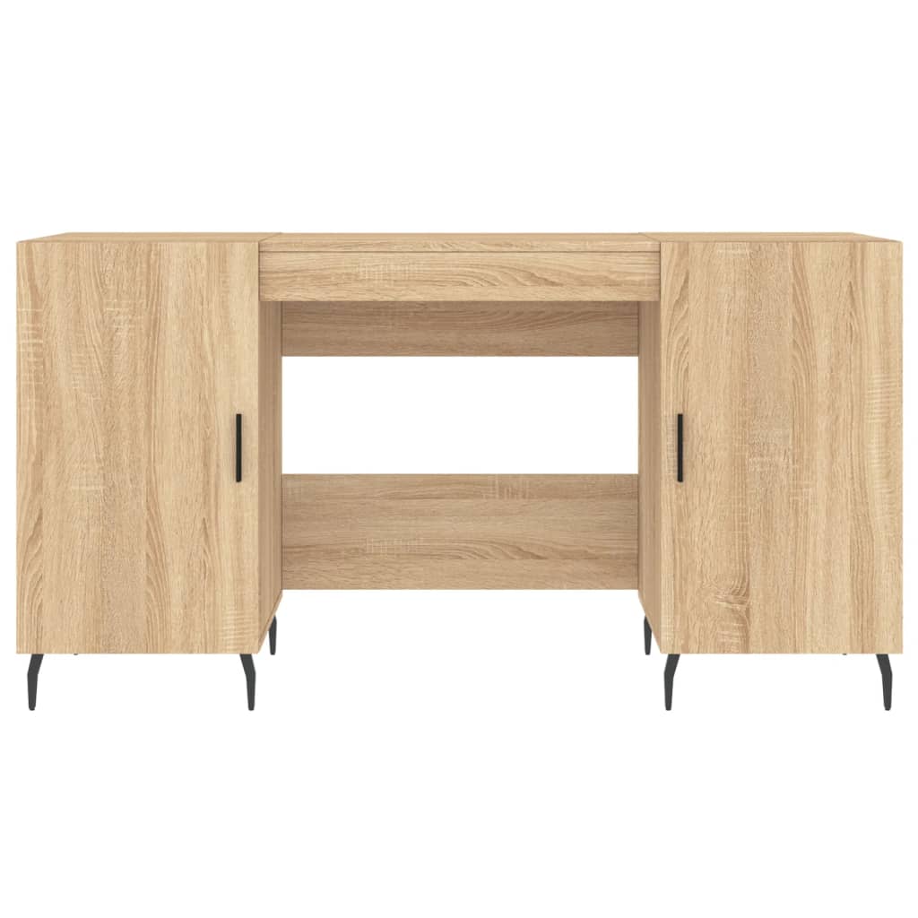 Scrivania Rovere Sonoma 140x50x75 cm in Legno Multistrato - homemem39