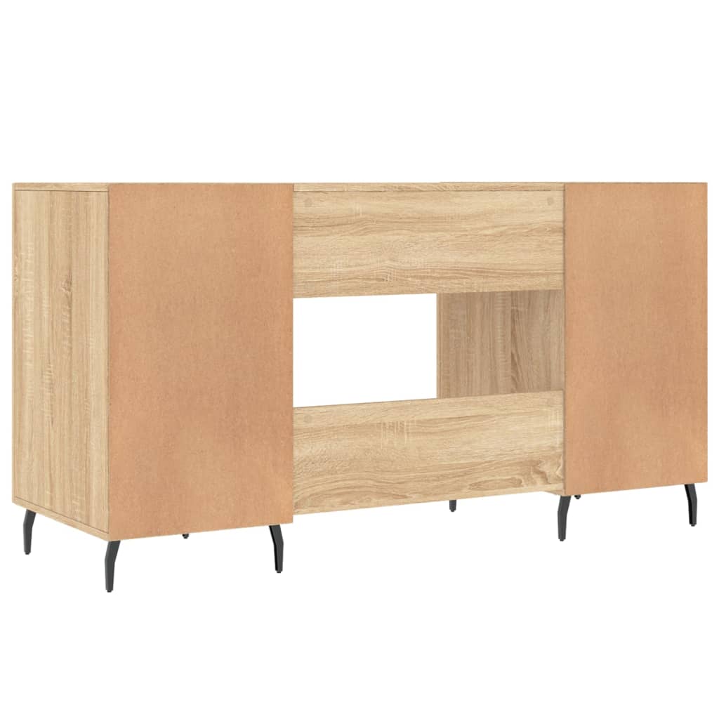 Scrivania Rovere Sonoma 140x50x75 cm in Legno Multistrato - homemem39