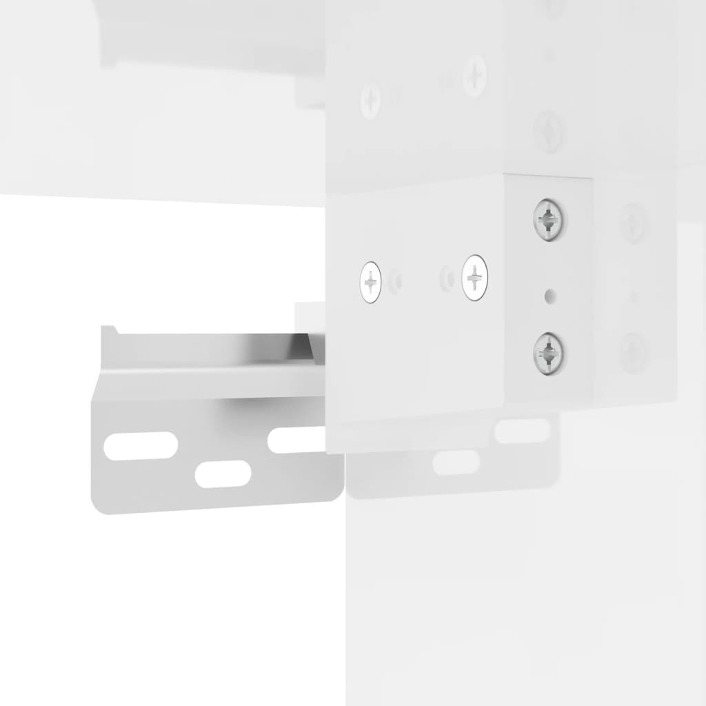 Comodini a Muro 2 pz Bianco Lucido 35x35x20 cm | homemem39