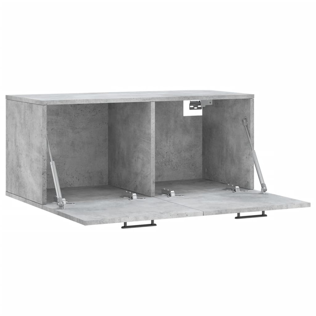 Mobile a Parete Grigio Cemento 80x36,5x35 cm Legno Multistrato - homemem39