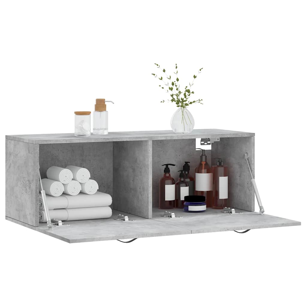 Mobile a Parete Grigio Cemento 100x36,5x35 cm Legno Multistrato | homemem39