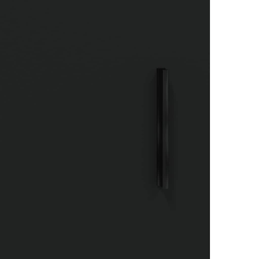 Mobile a Parete Nero 69,5x34,90 cm in Legno Multistrato | homemem39