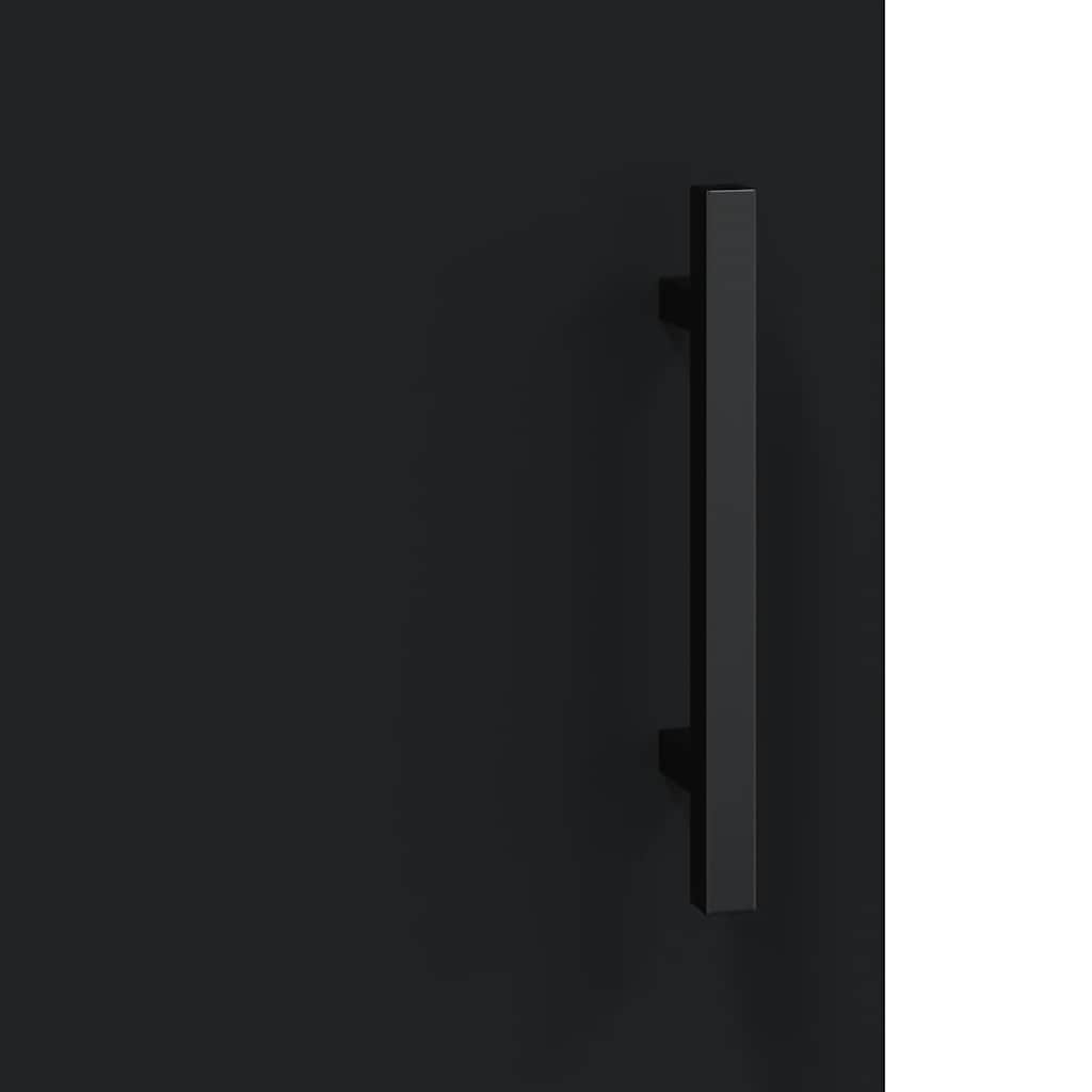 Mobile a Parete Nero 69,5x34,90 cm in Legno Multistrato | homemem39
