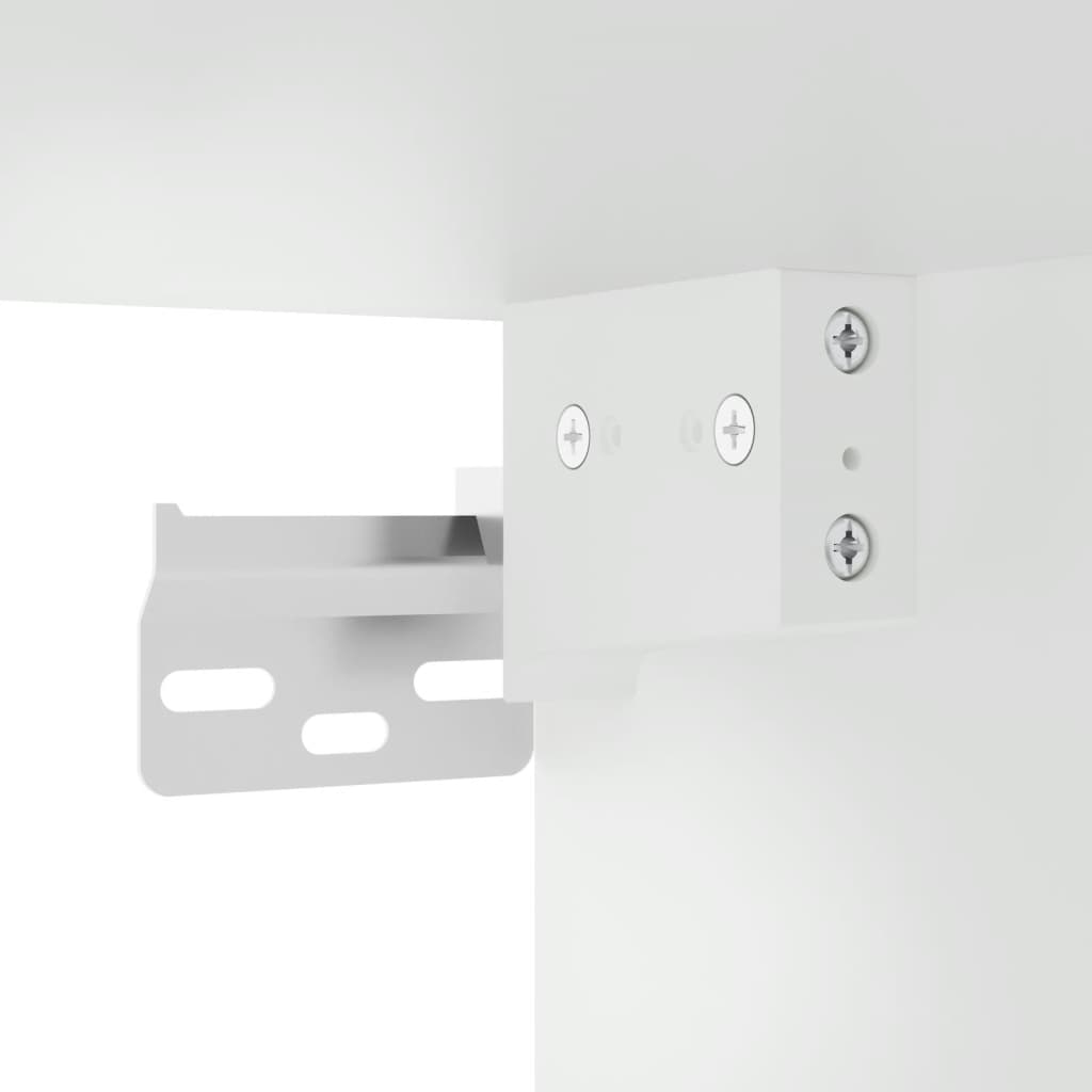 Mobile a Parete Bianco 34,5x34x90 cm in Legno Multistrato | homemem39