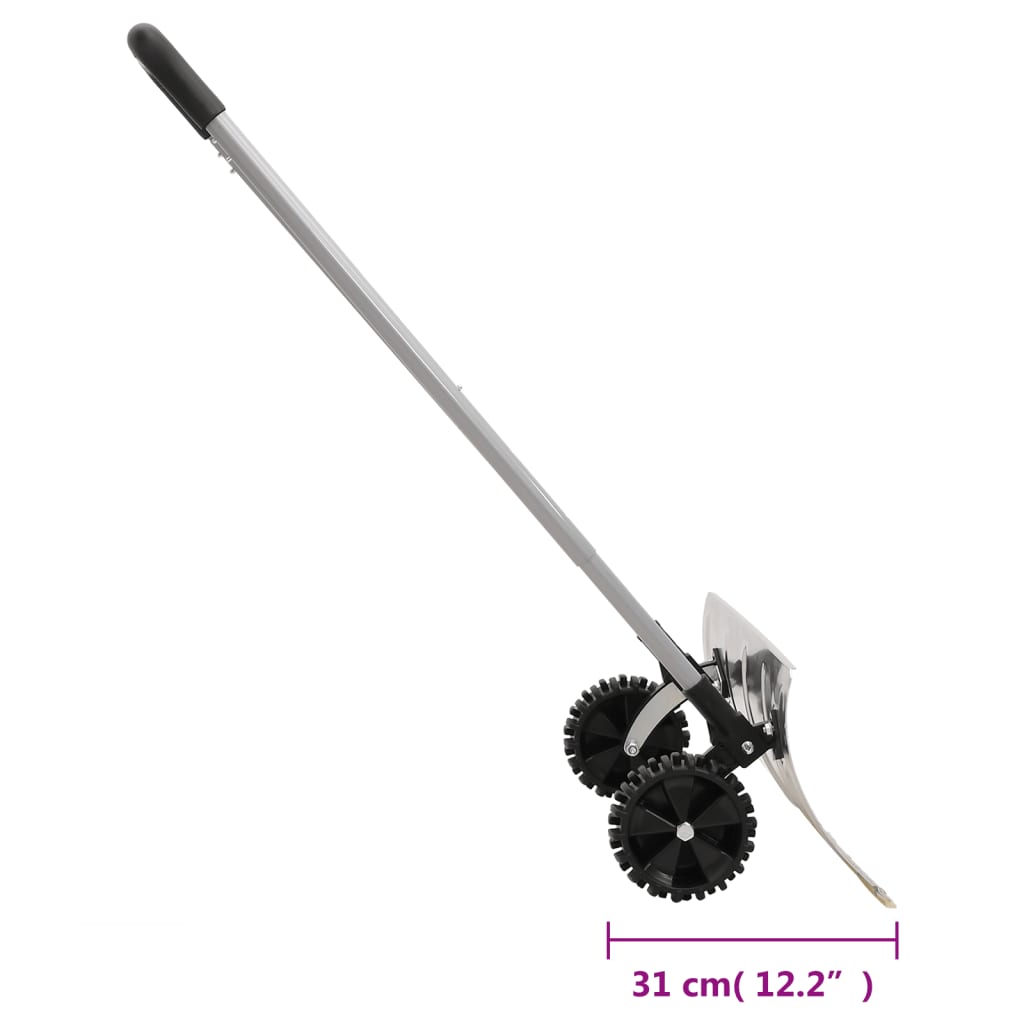 Pala da Neve con Manico Allungabile Argento 61 cm Lama Acciaio - homemem39