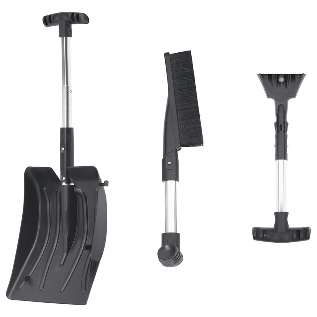 Kit Pala da Neve 3 in 1 Nero in Alluminio - homemem39