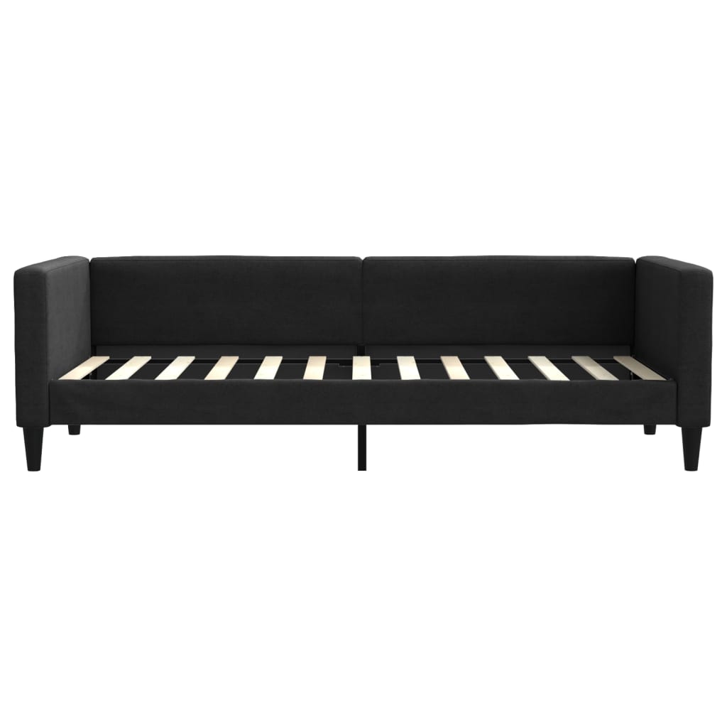 Letto da Giorno Nero 80x200 cm in Tessuto