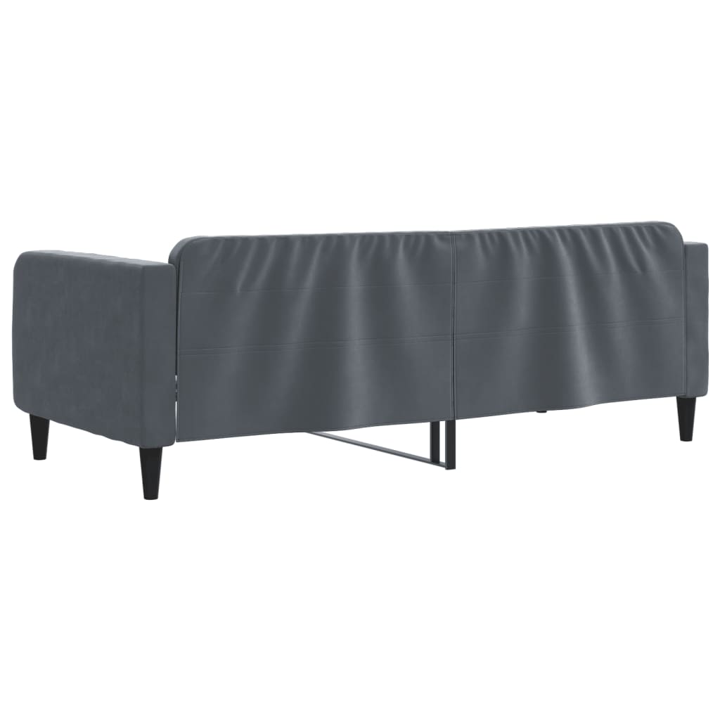 Letto da Giorno Grigio Scuro 90x200 cm in Velluto