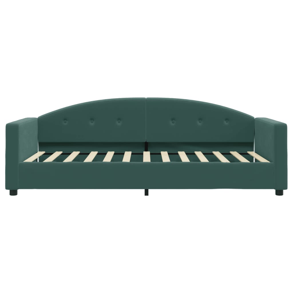 Letto da Giorno Verde Scuro 90x200 cm in Velluto