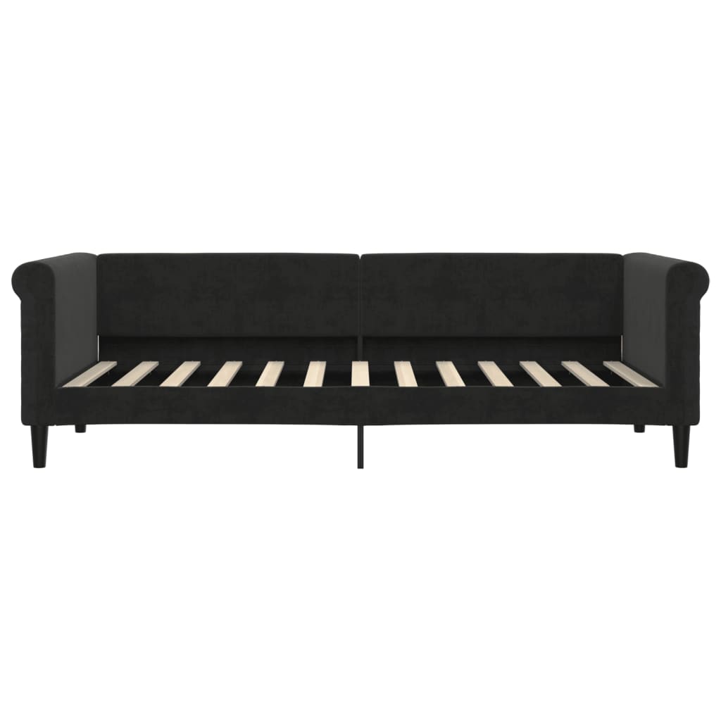 Letto da Giorno Nero 80x200 cm in Velluto