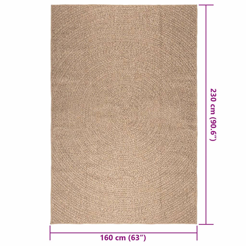 Tappeto ZIZUR 160x230 cm Aspetto Iuta per Interni ed Esterni