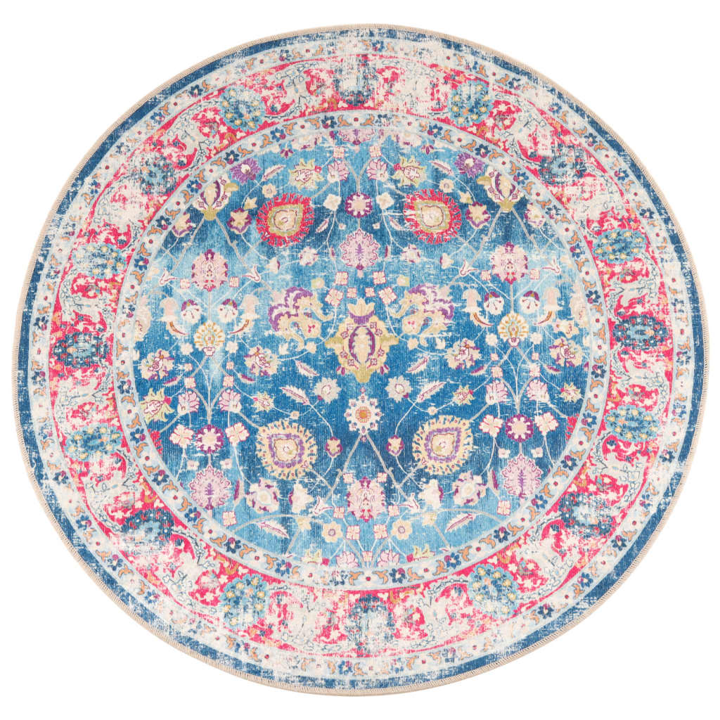 Tappeto Lavabile Multicolore Ø 120 cm Antiscivolo - homemem39