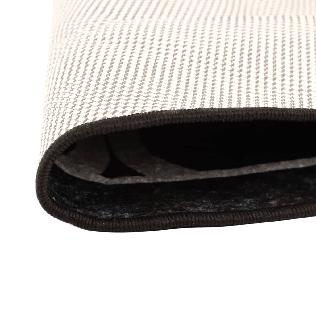 Tappeto Lavabile Nero e Bianco Ø 120 cm Antiscivolo - homemem39