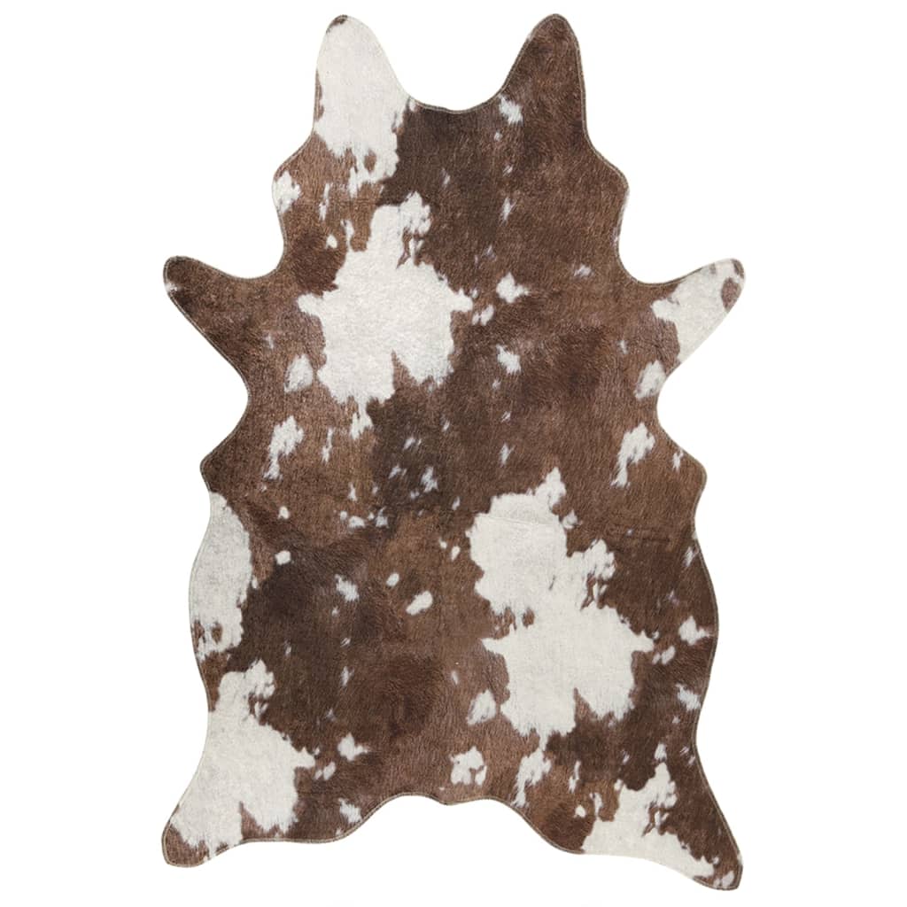 Tappeto Marrone e Bianco 120x170cm Mucca Lavabile Antiscivolo - homemem39