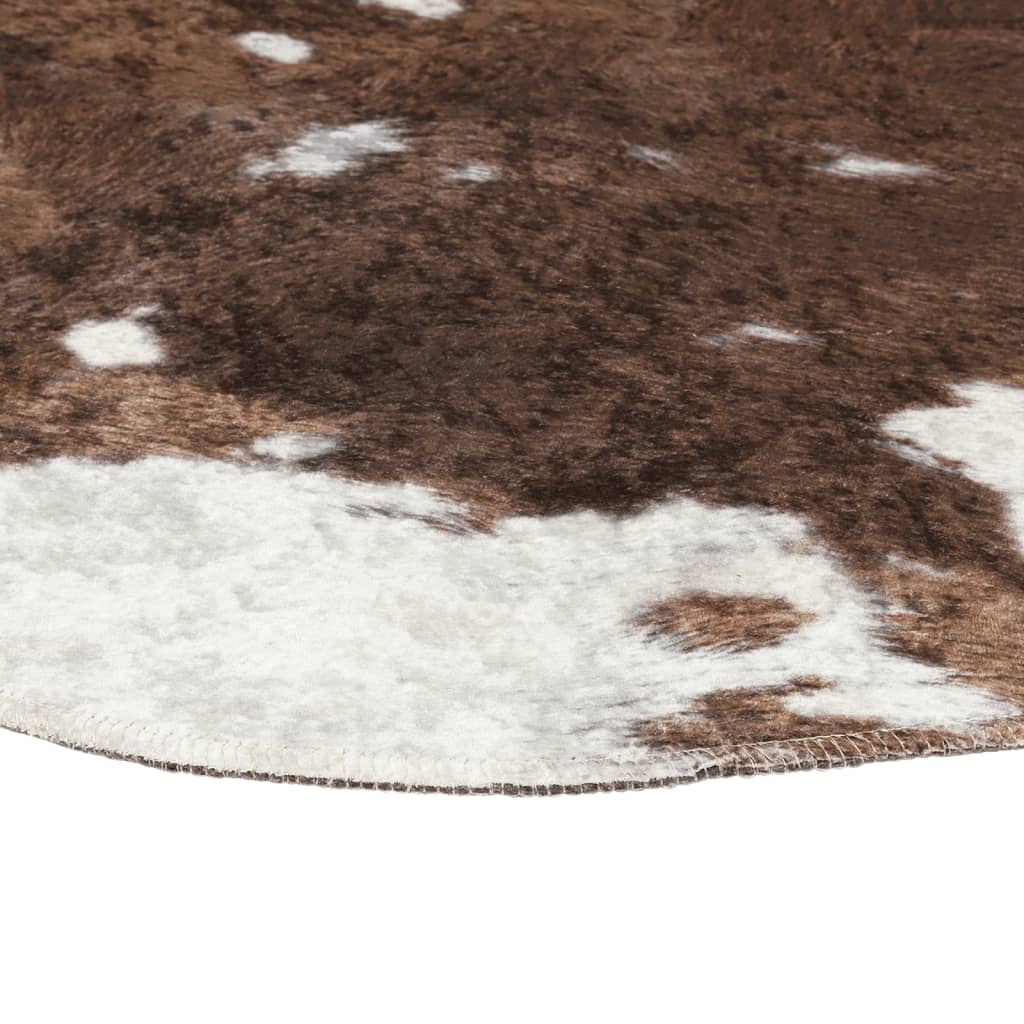 Tappeto Marrone e Bianco 120x170cm Mucca Lavabile Antiscivolo - homemem39