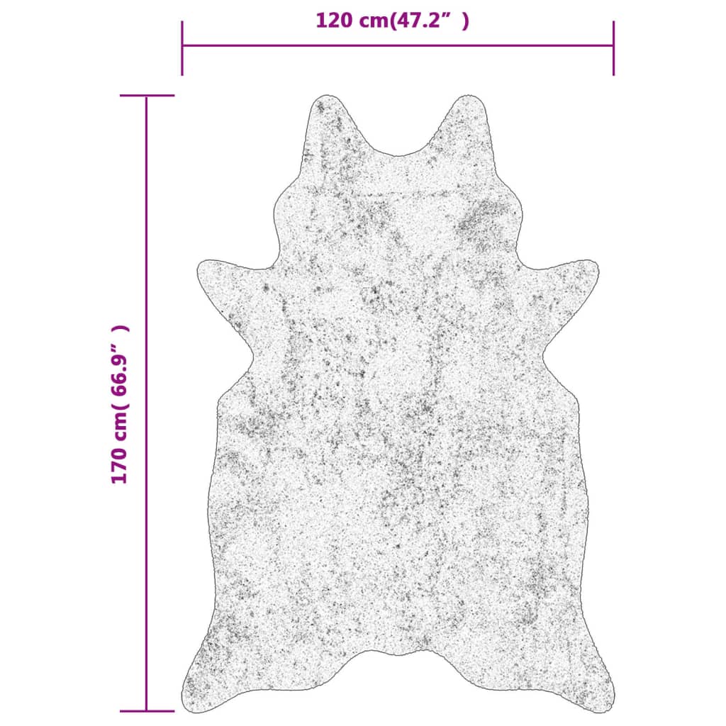 Tappeto Marrone e Bianco 120x170cm Mucca Lavabile Antiscivolo - homemem39