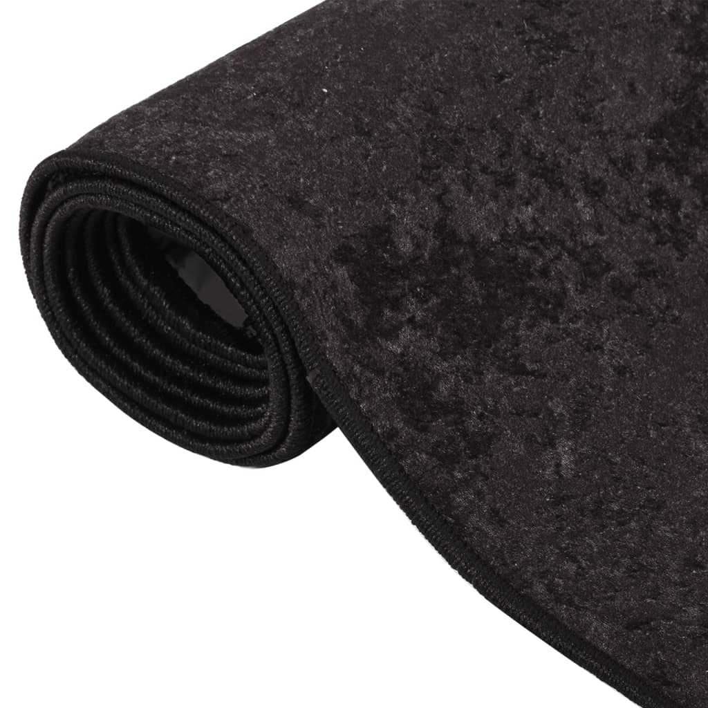 Tappeto Lavabile Antracite 400x300 cm Antiscivolo - homemem39