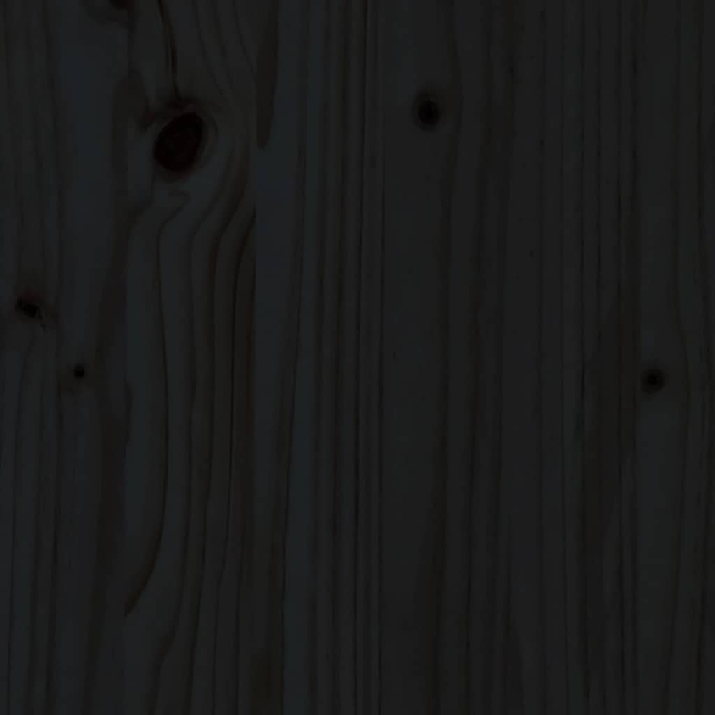 Giroletto con Testiera Nero 200x200 cm in Legno Massello | homemem39