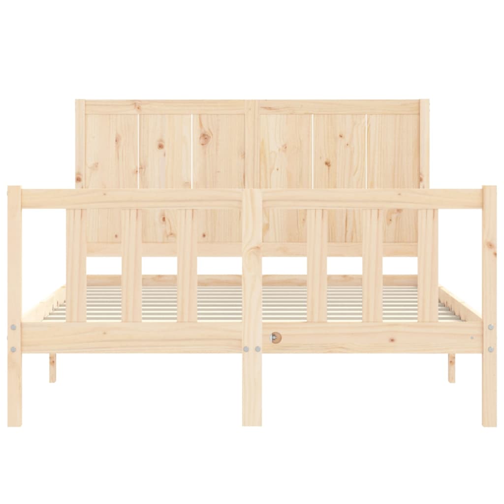 Letto senza Materasso 140x190 cm in Legno Massello di Pino